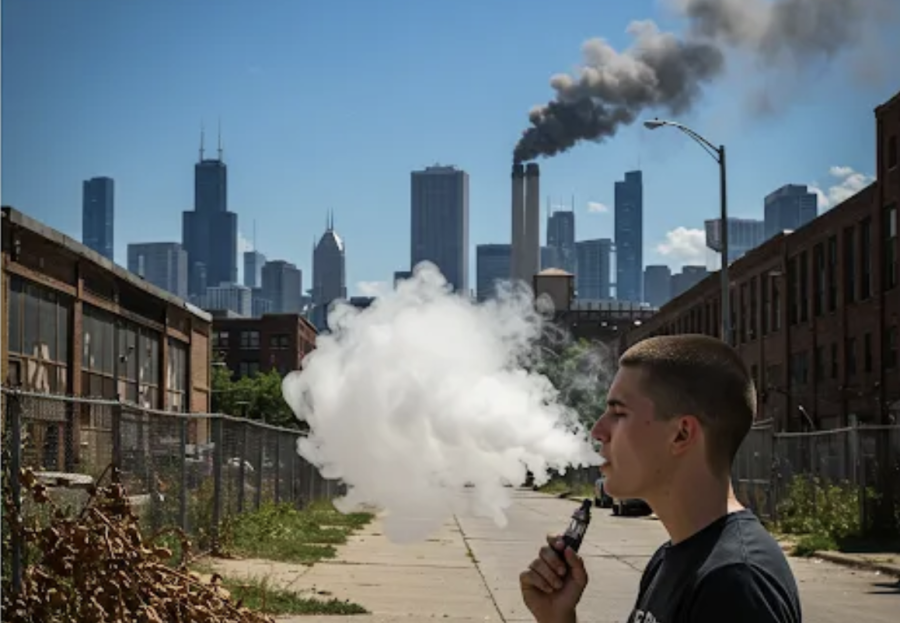 Chicago vaping icon. Click for story